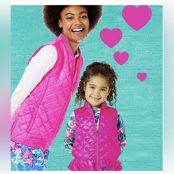 Lilly Pulitzer NWT Girls Melanie Reversible Vest Elderberry $108 Size M - Picture 7 of 8